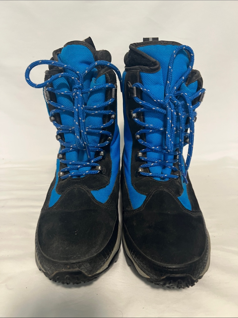 L.L.Bean Kids winter Lace Up Snow Boots Size 6 Blue/Black w/Key Pocket